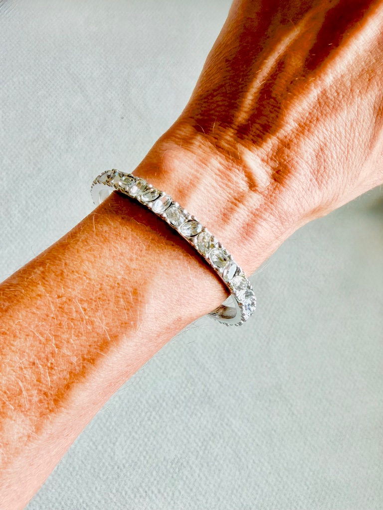 Bergdorf Goodman Sterling Silver & Crystal Bangle Bracelet — image 4 of 5